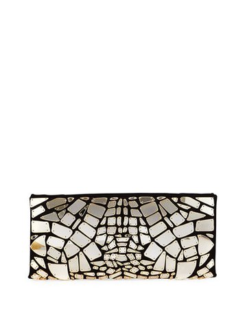 TOM FORD Mirror Embroidered Satin Clutch Bag