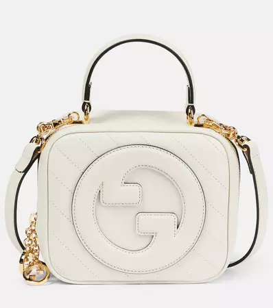 Gucci Blondie Small Leather Shoulder Bag in White - Gucci | Mytheresa