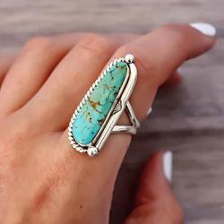 Navajo Half Twist Turquoise Ring - Women's Jewellery- Indie and Harper – www.indieandharper.com