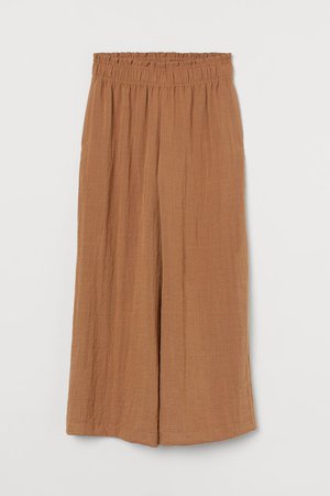 Wide trousers - Dark beige - Ladies | H&M