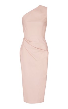 French Connection- Corbin One Shoulder Faux Leather Dress