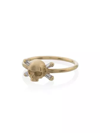 Polly Wales Skull and Crossbones Ring