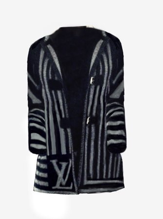 Louis Vuitton wool striped coat
