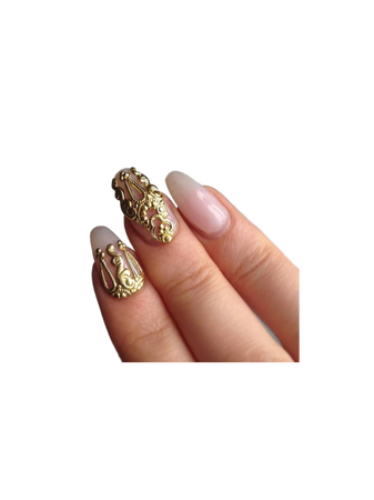 gold nail art manicure