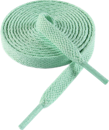 Mint green shoelaces