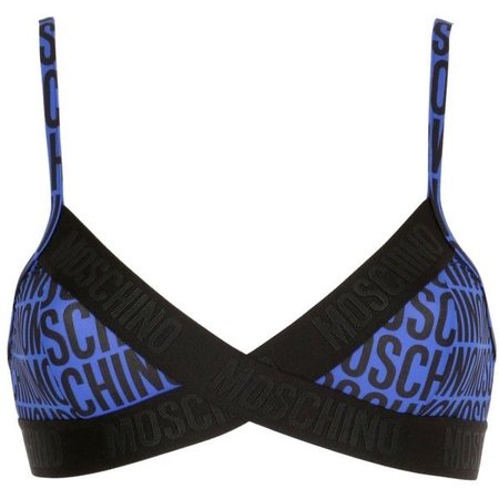 Moschino Underwear Women Printed Mircofiber Triangle Bra ($79)