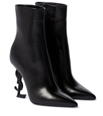 Saint Laurent - Opyum leather ankle boots | Mytheresa