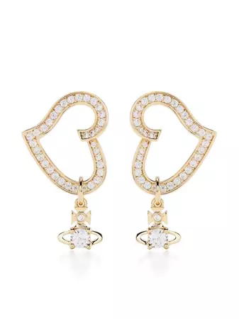 Vivienne Westwood heart-shaped crystal-embellished Earrings - Farfetch
