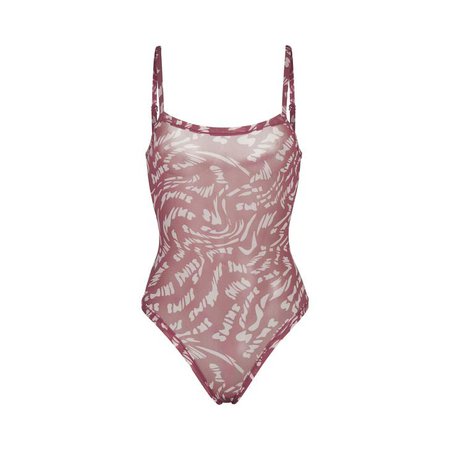 Summer Mesh Strappy Bodysuit - Raspberry Swirl | SKIMS