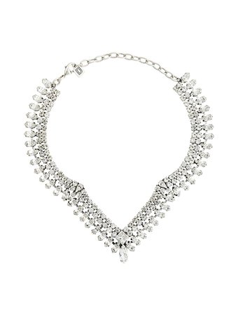 Dannijo Vicki Crystal-Embellished Necklace N2789 Silver | Farfetch