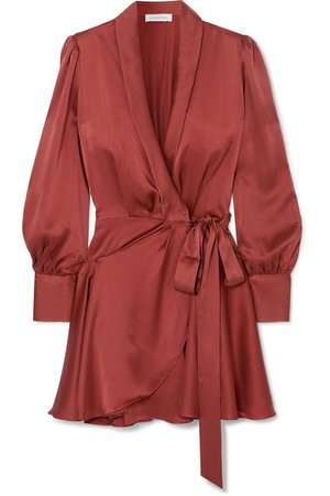 Zimmermann | Silk wrap mini dress | NET-A-PORTER.COM