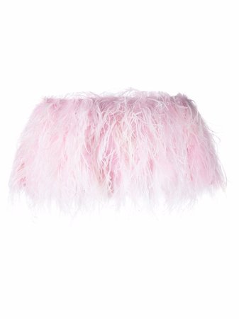 Styland one-shoulder feathered cropped-top - FARFETCH