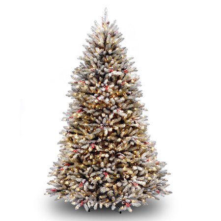 Buy the 7.5ft. Pre-Lit Snowy Dunhill® Fir Artificial Christmas Tree, Clear Lights at Michaels