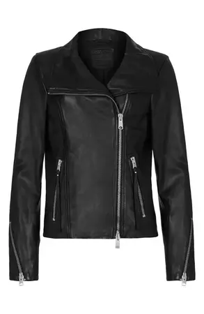 AllSaints Ellis Leather Biker Jacket | Nordstrom