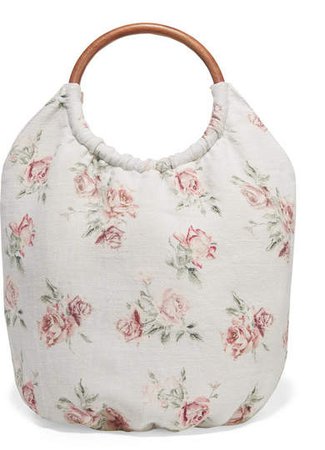 Fae Floral-print Canvas Tote - Ivory