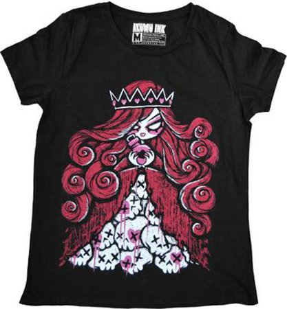Akumu Ink - Queen of Bleeding Hearts Fitted T-Shirt Ladies - Buy Online Australia – Beserk