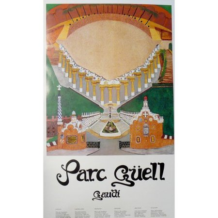PARC GÜELL, GAUDÍ. BARCELONA - Original Poster Barcelona