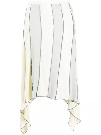 Diesel stripe-print Draped Asymmetric Skirt - Farfetch