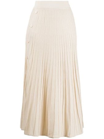 Pinko Knitted Pleated Skirt 1G14LVY62XC03 Neutral | Farfetch