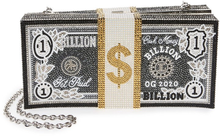 Stack of Cash Billion Crystal Embellished Clutch