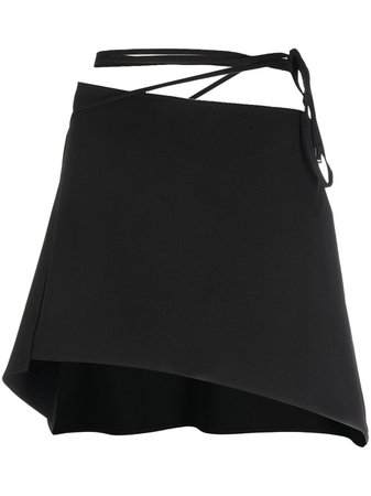 The Attico tied-waist Asymmetric Mini Skirt - Farfetch
