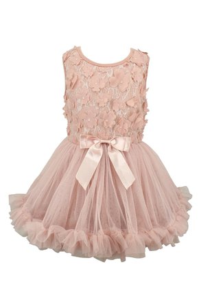 Popatu Floral Appliqué Lace Tutu Dress (Toddler Girls & Little Girls) | Nordstrom