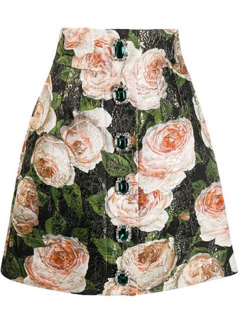 Dolce & Gabbana Floral Print Skirt - Farfetch