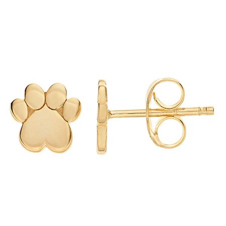 gold dog paw earrings - Google Search