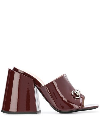 Gucci high-heeled slides red 536773BNC00 - Farfetch
