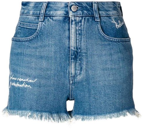 distressed style shorts
