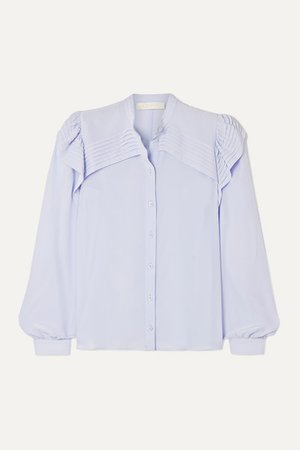 Chloé | Ruffled silk crepe de chine blouse | NET-A-PORTER.COM