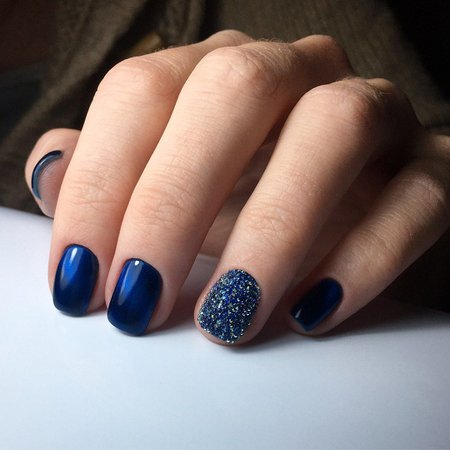 Nail Art #2815 - Best Nail Art Designs Gallery | BestArtNails.com | Trendy nails, Blue nails, Short gel nails