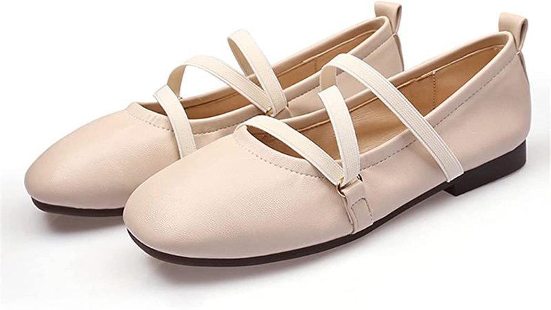 Amazon.com | Hee grand Women's Slip on Ballet Flats Square Toe Soft Leather Comfort Walking Shoes | Flats