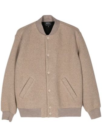 A.P.C. Knitted Bomber Jacket - Farfetch