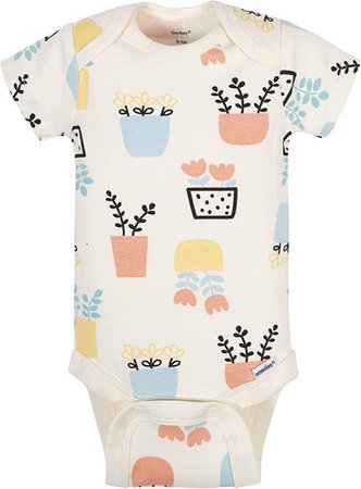 Amazon.com: Grow by Gerber Baby Girls 5-Pack Short-Sleeve Onesies Bodysuits, Orange/Yellow/Green/Ivory, 6-9 Months: Clothing, Shoes & Jewelry