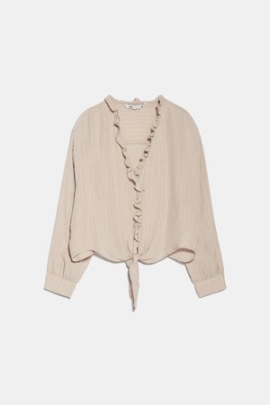 TEXTURED KNOTTED BLOUSE | ZARA United States