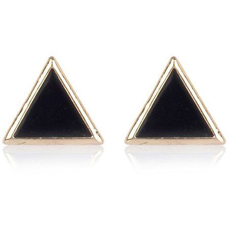 River Island Black triangle stud earrings - Polyvore
