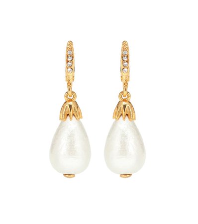 OSCAR DE LA RENTA Faux pearl earrings