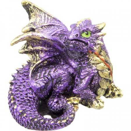 Mini Dragon Figurine: Purple