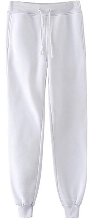 white sweat pants
