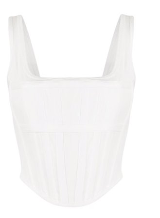dion lee white corset top
