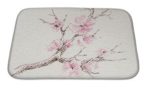 Watercolor Branch Of Cherry Blossoms Bath Mat – Rockin Docks Deluxephotos