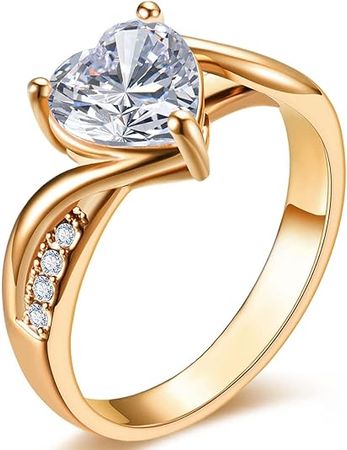 Amazon Rose Gold Heart Ring