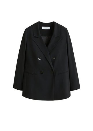 Violeta BY MANGO Double-breasted structured blazer