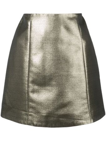 Alexa Chung Metallic Mini Skirt | Farfetch.com