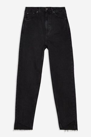 Washed Black Asymmetric Hem Jeans | Topshop