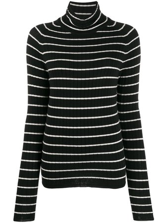 Ami Paris Turtleneck Striped Sweater - Farfetch