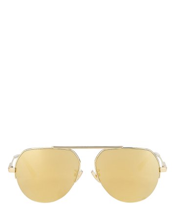 Bottega Veneta Aviator Mirrored Sunglasses | INTERMIX®