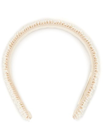 Jennifer Behr pearl embellished headband - FARFETCH