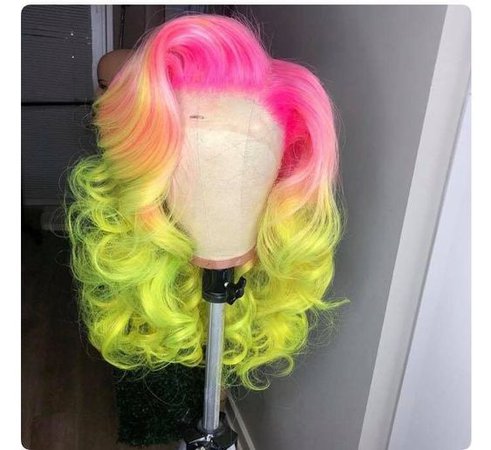 neon hair wig
